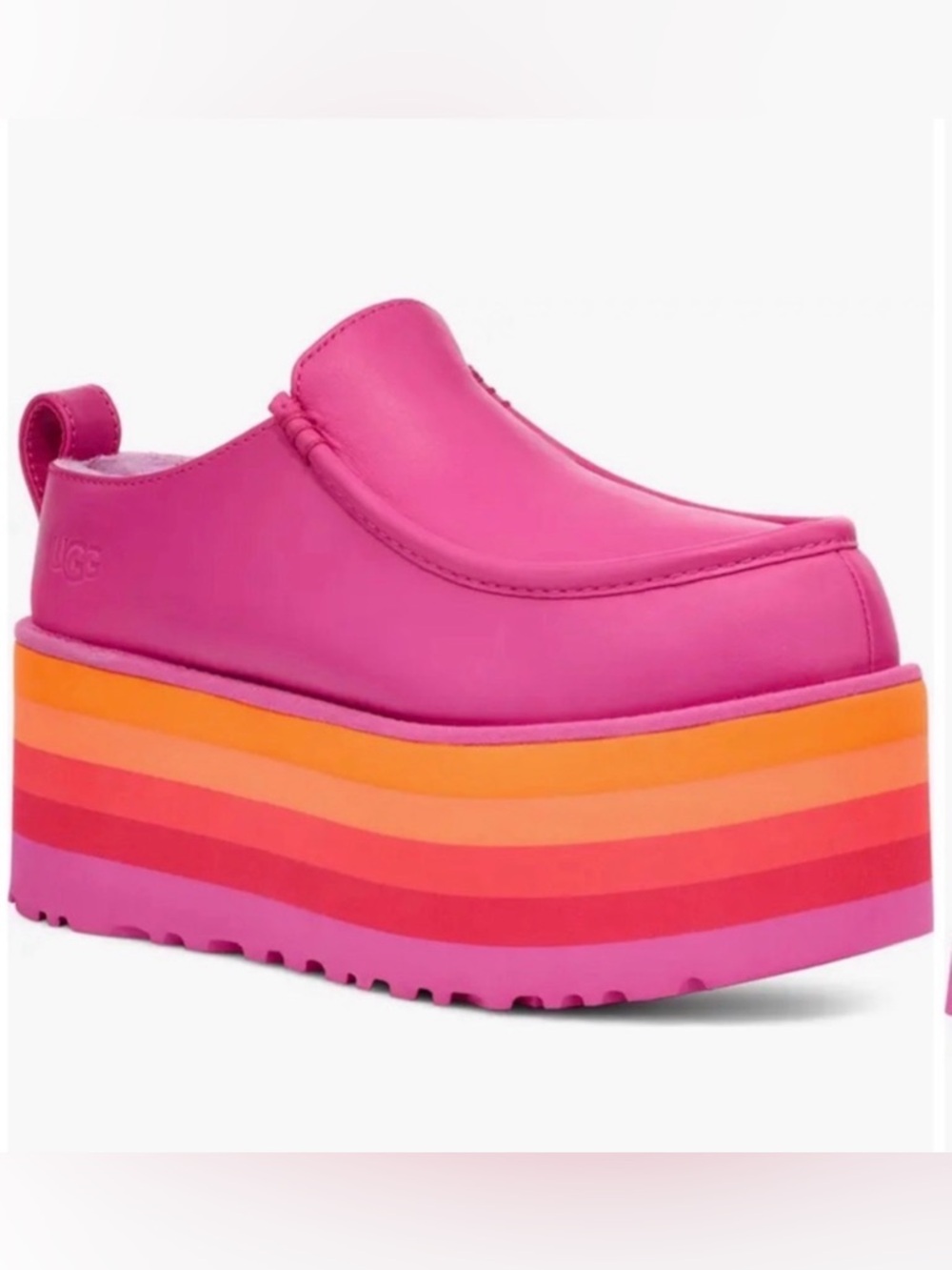 UGG URSEEN Platform Slip On Shoes Fuchsia NWT Size  9/10